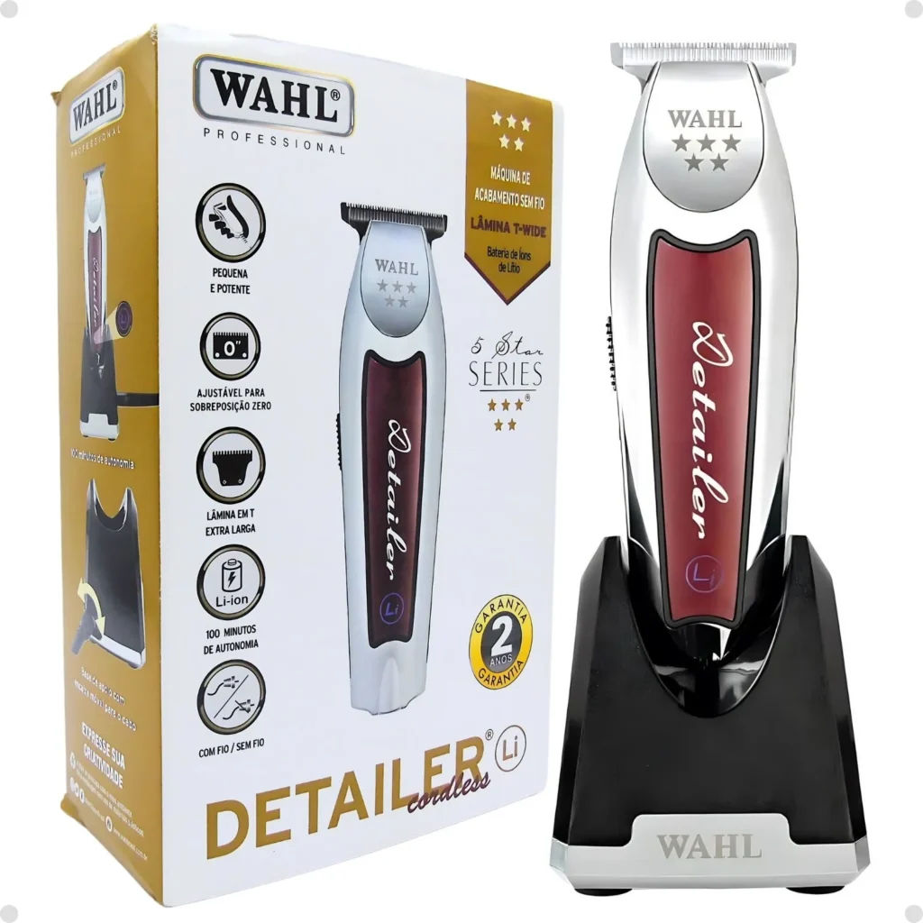 Wahl Detailer Li Cordless
Melhor máquina de acabamento cabelo e barba para iniciantes
