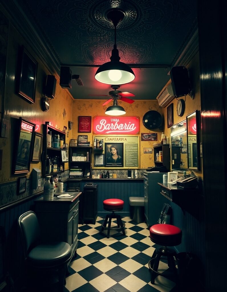 Barbe Shop, Barbearia estilizada retrô.